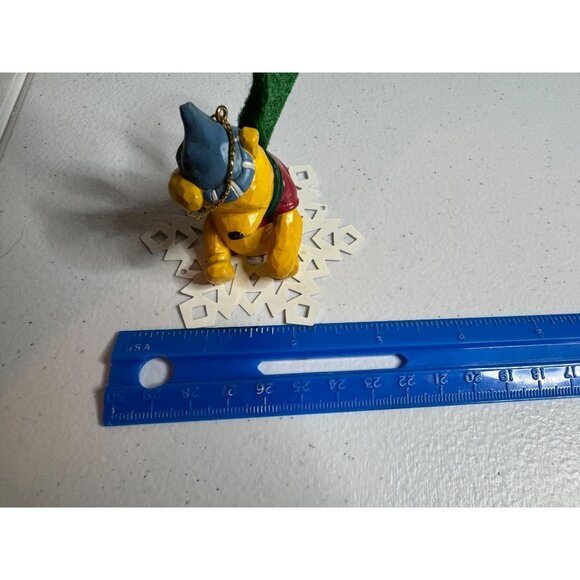 Disney Midwest of Cannon Winnie The Pooh Sitting On Snowflake Ornament Vintage - Picture 6 of 8